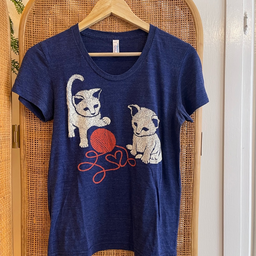 American Apparel Navy Blue Tee Sz M